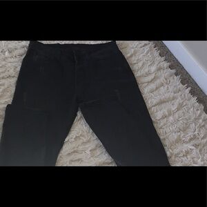 Zara Black Denim with Red Stitching